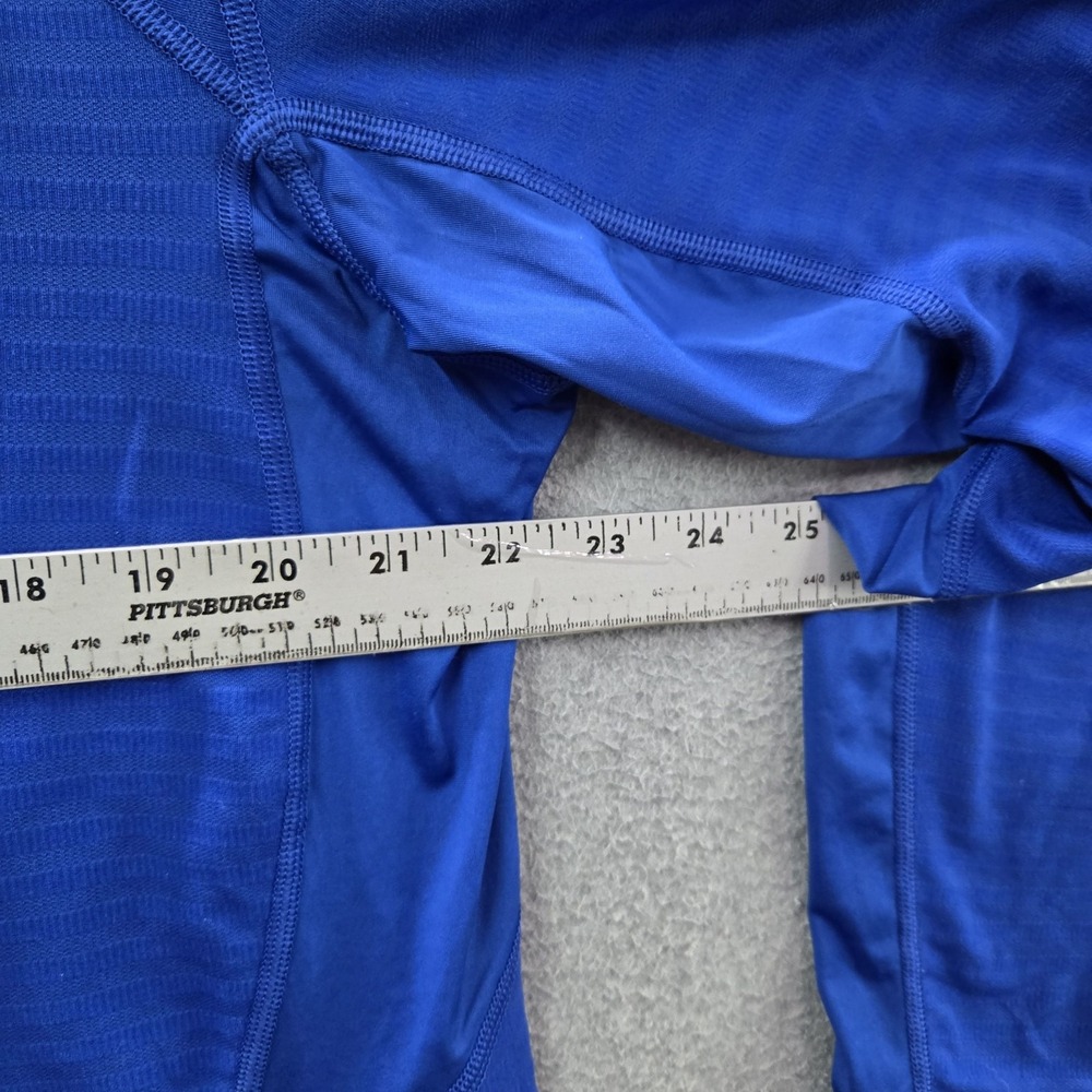 Nike Men Activewear Top XL Blue Pro Dri Fit Logo Long Sleeve Striped - Picture 6 of 11